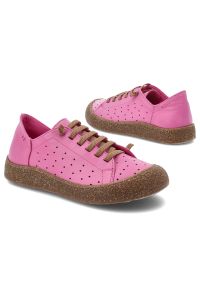 Ravini - Półbuty damskie Revini, ze skóry naturalnej licowej ażurowa cholewka sznurowanie wygodna podeszwa casual, różowe, 1301-1. Okazja: na co dzień. Zapięcie: sznurówki. Kolor: różowy. Materiał: skóra. Szerokość cholewki: normalna. Wzór: ażurowy. Styl: casual #7