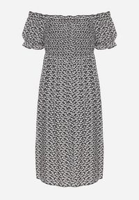 Born2be - Czarna Wiskozowa Sukienka Typu Hiszpanka w Kwiaty Lunirella. Okazja: na co dzień. Typ kołnierza: dekolt hiszpanka. Kolor: czarny. Materiał: wiskoza. Długość rękawa: krótki rękaw. Wzór: kwiaty. Sezon: lato. Styl: casual, elegancki #2