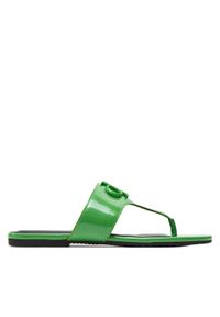 Calvin Klein Jeans Japonki Flat Sandal Slide Toepost Mg Met YW0YW01342 Zielony. Kolor: zielony #1