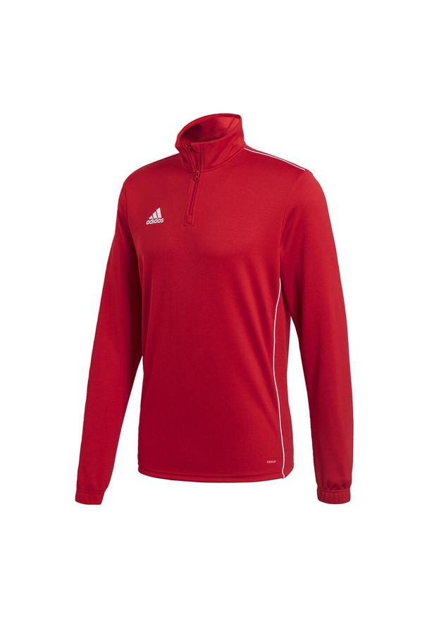 Adidas - Bluza męska adidas Core 18 Training Top. Typ kołnierza: kołnierzyk stójkowy. Kolor: czerwony, biały, wielokolorowy. Długość rękawa: długi rękaw. Długość: długie. Sport: piłka nożna, fitness