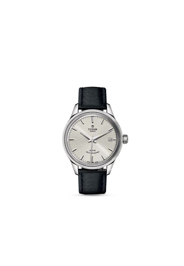 TUDOR STYLE DATE 41MM 12713 CALF LEATHER SILV INDEX Y. Styl: klasyczny