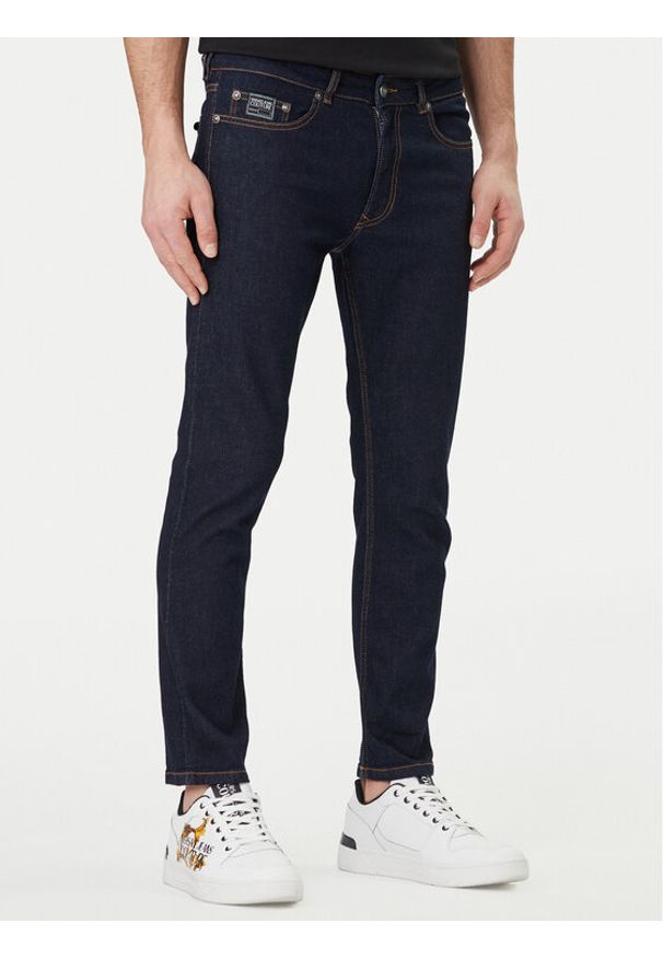 Versace Jeans Couture Jeansy 80GAB5K0 DW042 Granatowy Skinny Fit. Kolor: niebieski