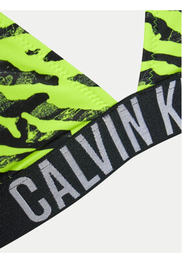 Calvin Klein Swimwear Góra od bikini KW0KW02331 Zielony. Kolor: zielony. Materiał: syntetyk