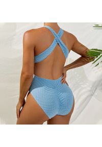 Intica - Strój kąpielowy ciążowy jednoczęściowy elastyczny na lato Sevgin. Kolekcja: moda ciążowa. Kolor: niebieski. Materiał: materiał #2