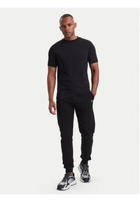 Karl Lagerfeld - KARL LAGERFELD T-Shirt 755030 564235 Czarny Regular Fit. Typ kołnierza: dekolt w karo. Kolor: czarny. Materiał: bawełna #4