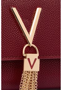 Valentino by Mario Valentino - VALENTINO Bordowa kopertówka Divina. Kolor: czerwony. Wzór: aplikacja. Materiał: zdobione. Styl: elegancki #6