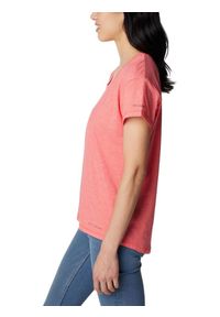 columbia - Koszulka sportowa damska Columbia Sun Trek Short Sleeve Tee z krótkim rękawem. Kolor: czerwony. Materiał: poliester, bawełna, elastan. Długość rękawa: krótki rękaw. Długość: krótkie. Sezon: lato. Sport: kolarstwo