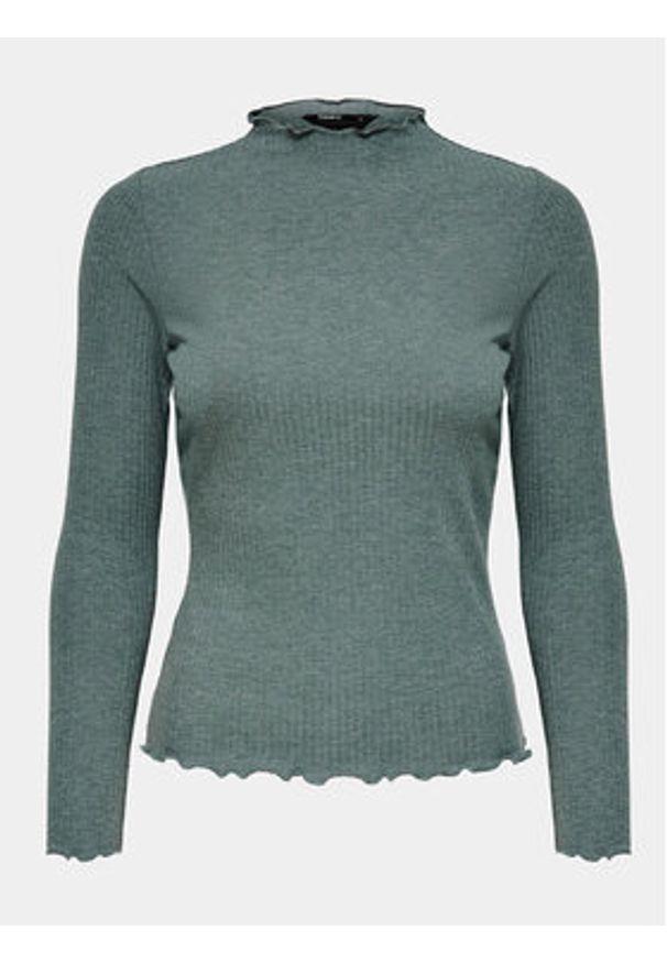 only - ONLY Bluzka Emma 15180040 Zielony Slim Fit. Kolor: zielony. Materiał: syntetyk