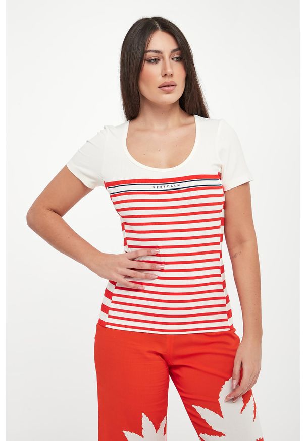 Sportalm - T-shirt damski w paski SPORTALM. Wzór: paski