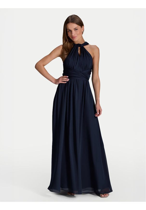 Swing Sukienka wieczorowa 5AI14200 Granatowy Regular Fit. Kolor: niebieski. Materiał: syntetyk. Styl: wizytowy