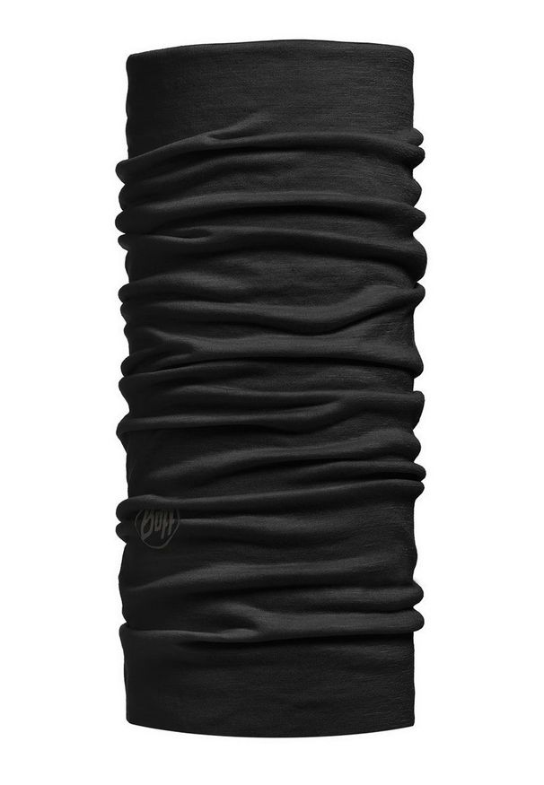 Buff Komin męski kolor czarny gładki. Kolor: czarny. Materiał: wełna, tkanina, materiał, włókno. Wzór: gładki