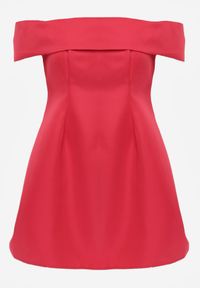 Born2be - Czerwona Rozkloszowana Sukienka VICES z Hiszpańskim Dekoltem Dorienora. Okazja: na imprezę. Typ kołnierza: dekolt hiszpanka. Kolor: czerwony. Materiał: poliester. Typ sukienki: rozkloszowane #8