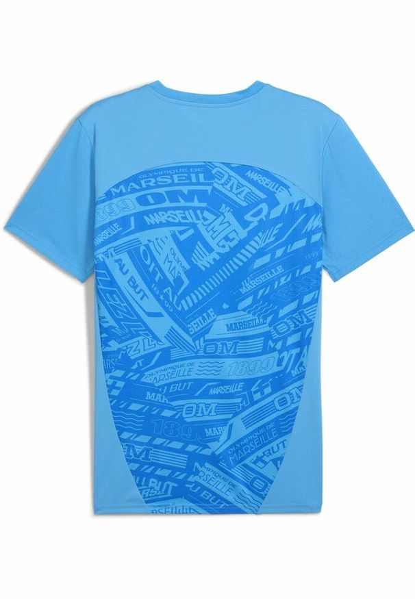 Puma - Męska koszulka przedmeczowa Olympique de Marseille PUMA. Kolor: niebieski. Materiał: materiał. Sport: piłka nożna