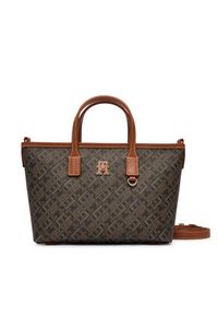 TOMMY HILFIGER - Tommy Hilfiger Torebka Th Monoplay Mini Tote Le AW0AW18848 Czarny. Kolor: czarny. Materiał: skórzane #7