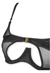 Hunkemöller Biustonosz z fiszbiną Vienna 301821 Czarny. Kolor: czarny. Materiał: syntetyk