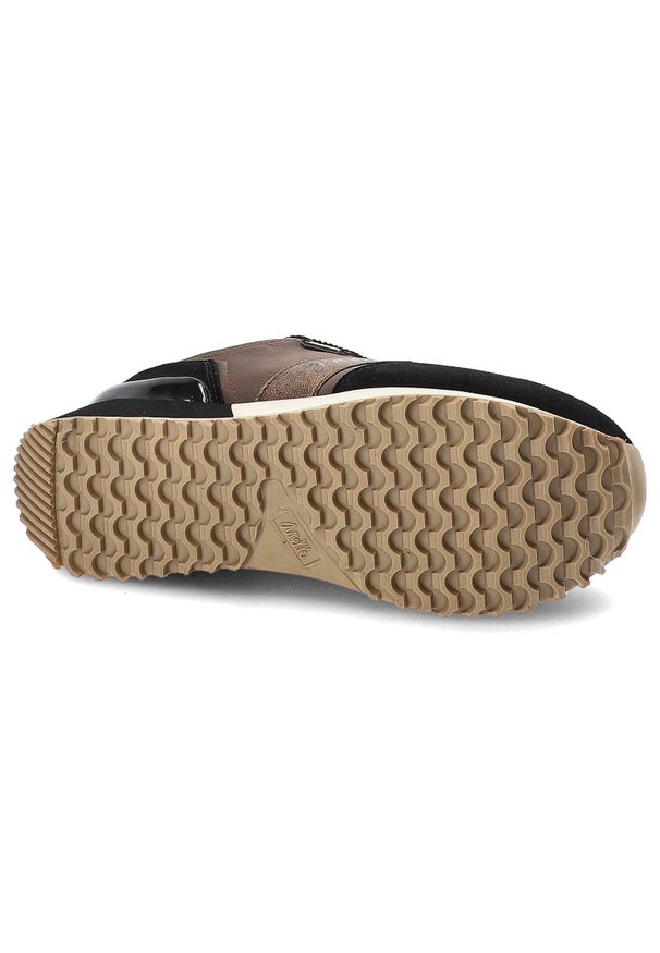 Brązowe Sneakersy Anekke Modne Obuwie Damskie Na Platformie. Okazja: na co dzień. Zapięcie: sznurówki. Kolor: czarny. Materiał: materiał. Obcas: na platformie. Styl: casual