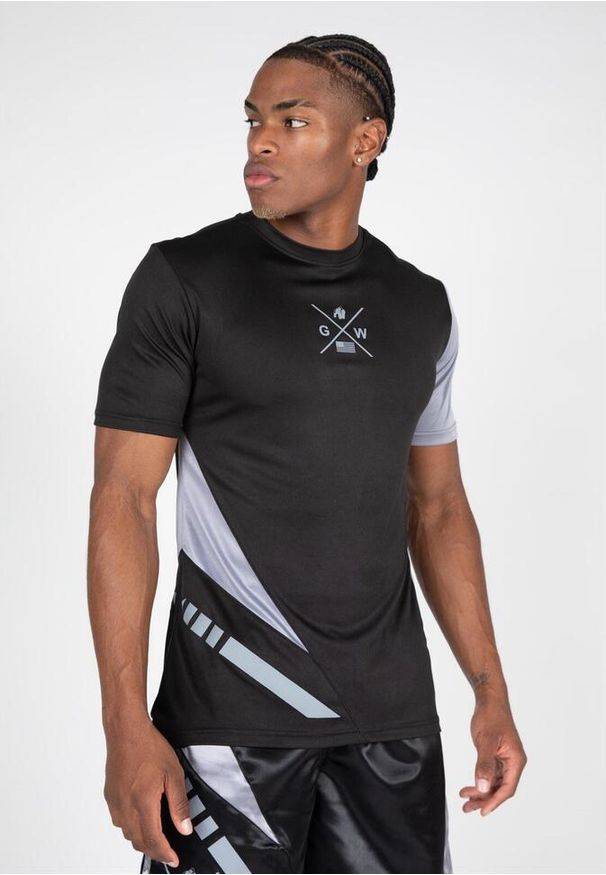GORILLA WEAR - Hornell Koszulka - Czarny/Szary. Kolor: szary. Sport: fitness