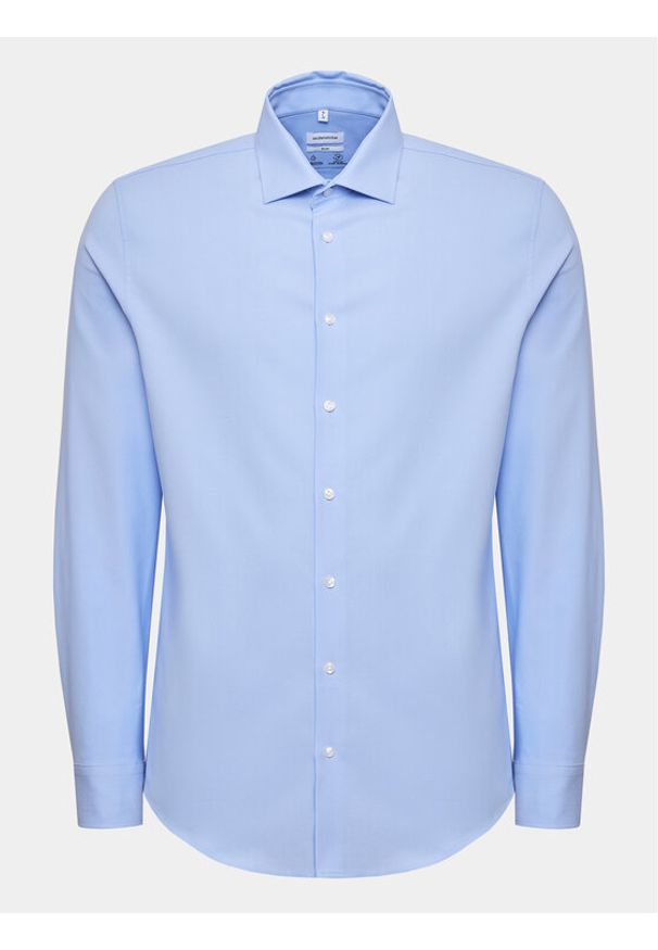 Seidensticker Koszula 01.642150 Niebieski Slim Fit. Kolor: niebieski. Materiał: syntetyk