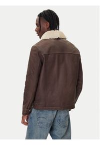 Aeronautica Militare Kurtka skórzana 252PN0960UPL00304 Brązowy Regular Fit. Kolor: brązowy. Materiał: skóra #4