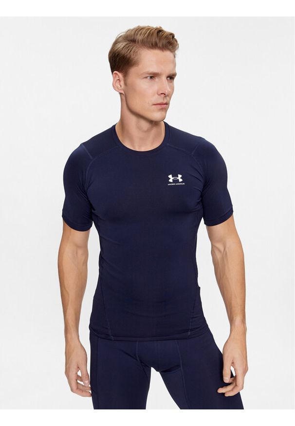 Under Armour T-Shirt Ua Hg Armour Comp Ss 1361518 Granatowy Compression Fit. Kolor: niebieski. Materiał: syntetyk