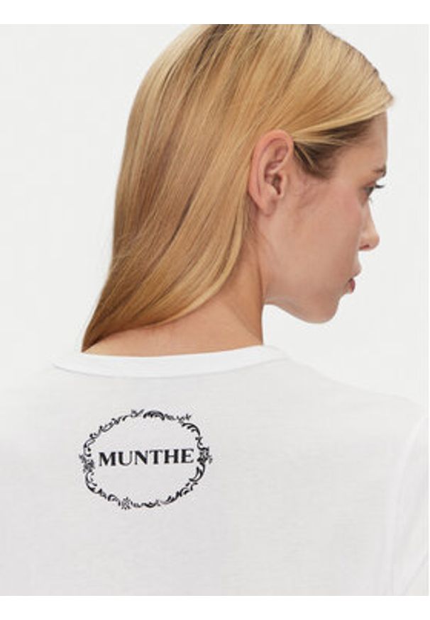 Munthe T-Shirt Fedelio 251110025160 Biały Regular Fit. Kolor: biały. Materiał: bawełna