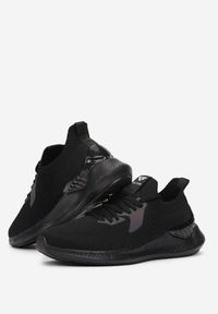 Born2be - Czarne Buty Sportowe Phiosesis. Nosek buta: okrągły. Kolor: czarny. Materiał: jeans, materiał. Szerokość cholewki: normalna #3