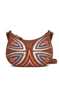 Pinko - PINKO Torebka Half Moon Mini Fl PE 25 PLTT 102790 A2IW Brązowy. Kolor: brązowy. Materiał: skórzane, zamszowe