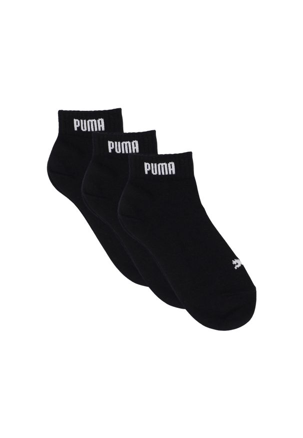 Puma - Skarpety Unisex Dla Dorosłych Quarter Logo (zestaw 3 Sztuk). Kolor: czarny. Sport: tenis