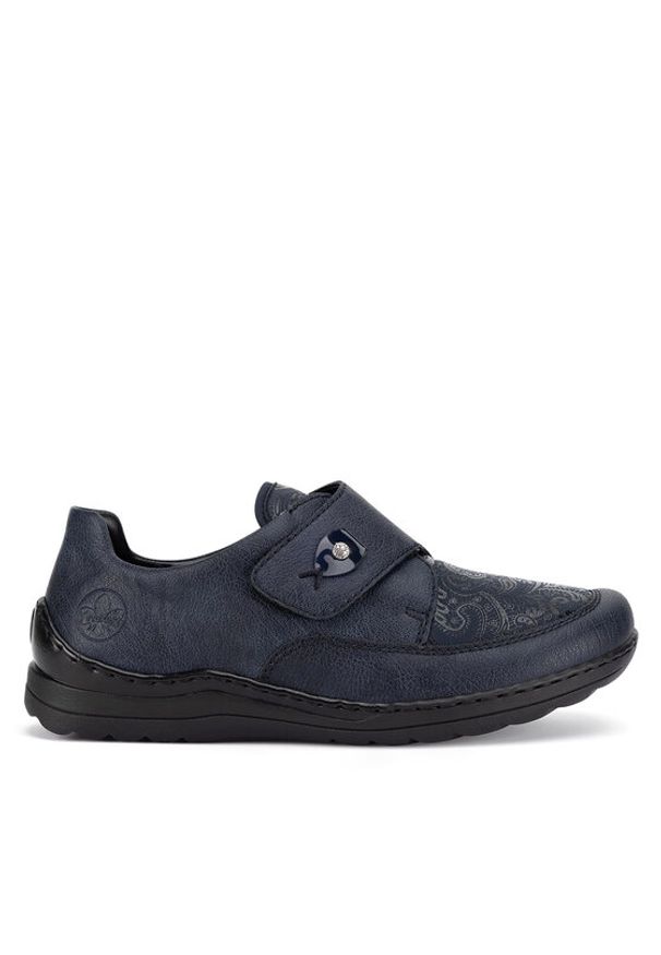 Rieker Półbuty 48951-14 Niebieski. Kolor: niebieski. Materiał: materiał