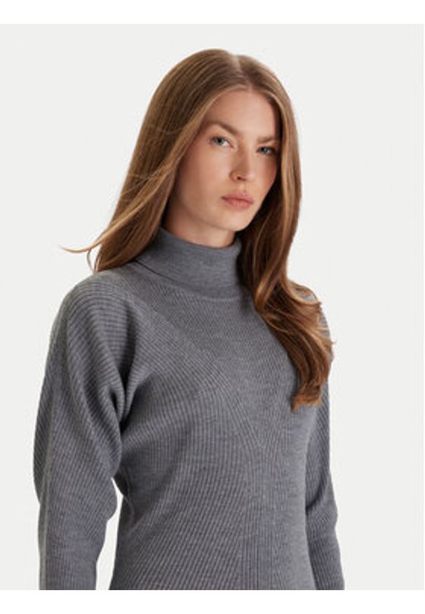 BOSS Sukienka dzianinowa Forbini 50548520 Szary Regular Fit. Kolor: szary. Materiał: wełna