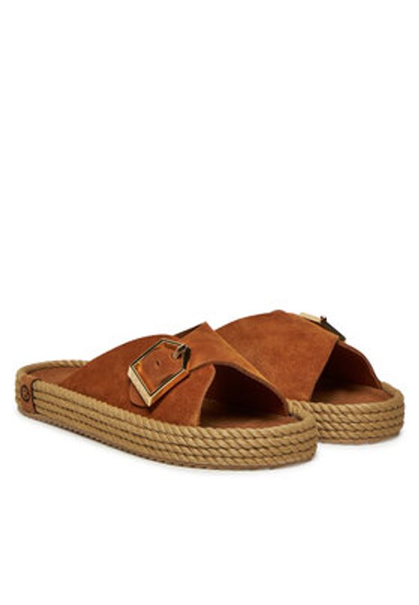 Bohonomad Klapki Casablanca CAS.12-00055 Brązowy. Kolor: brązowy. Materiał: skóra, zamsz