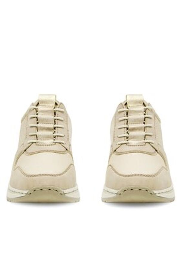 Rieker Sneakersy N4368-62 Beżowy. Kolor: beżowy. Materiał: skóra