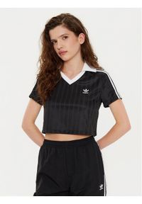 Adidas - adidas T-Shirt adicolor Football Jacquard JD2606 Czarny Slim Fit. Kolor: czarny. Materiał: syntetyk #1