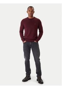 BOSS Sweter Kanovano_S 50527583 Bordowy Regular Fit. Kolor: czerwony. Materiał: bawełna #5