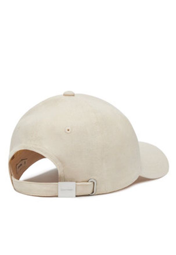 Calvin Klein Czapka z daszkiem Raised Embroidery K60K613118 Écru. Materiał: len, materiał