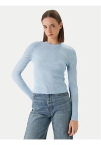 Hugo - HUGO Sweter Somya_B 50554221 Błękitny Slim Fit. Kolor: niebieski. Materiał: wełna #1