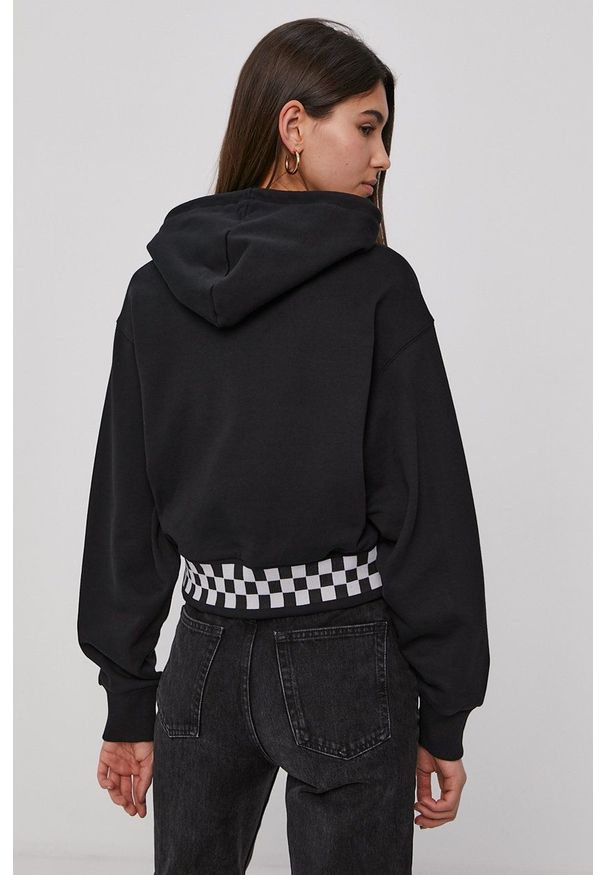 Vans - Bluza. Okazja: na co dzień. Typ kołnierza: kaptur. Kolor: czarny. Materiał: dzianina. Długość rękawa: długi rękaw. Długość: długie. Styl: casual