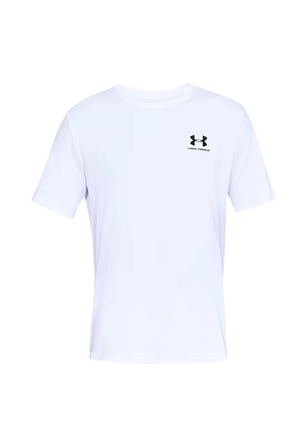 Under Armour - Koszulka Męska Z Logo. Kolor: biały. Sport: turystyka piesza