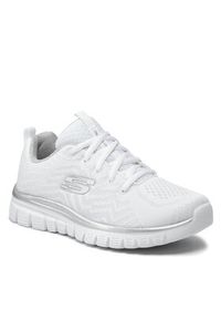 skechers - Skechers Sneakersy Get Connected 12615/WSL Biały. Kolor: biały. Materiał: materiał #2