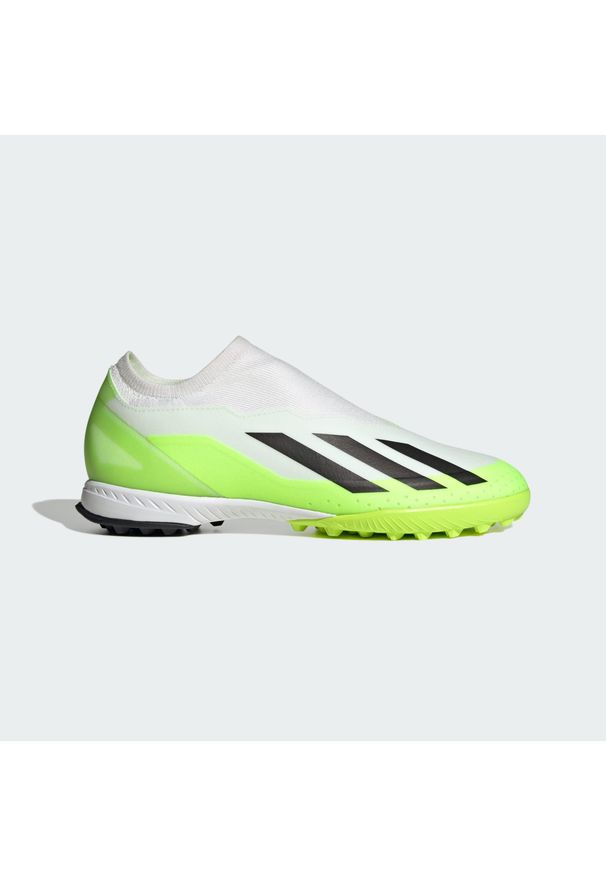 Buty do piłki nożnej dla dorosłych Adidas X Crazyfast.3 Laceless TF. Kolor: żółty, wielokolorowy, czarny, biały. Materiał: materiał