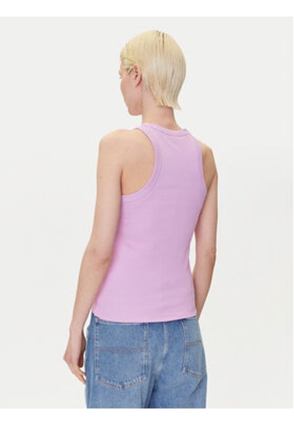 Hugo - HUGO Top 50508857 Różowy Slim Fit. Kolor: różowy. Materiał: bawełna