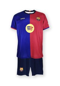 FC Barcelona komplet koszulka spodenki junior Home FCB 2024/25 Lewandowski. Kolor: pomarańczowy. Sport: piłka nożna