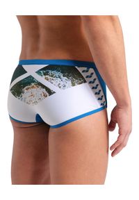 Szorty Kąpielowe Arena Planet Swim Low Waist Short. Kolor: niebieski. Materiał: materiał