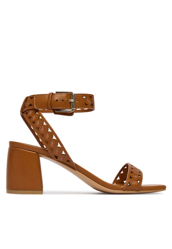 Guess Sandały FLJNE2 LEA03 Brązowy jasny. Kolor: brązowy. Materiał: skóra