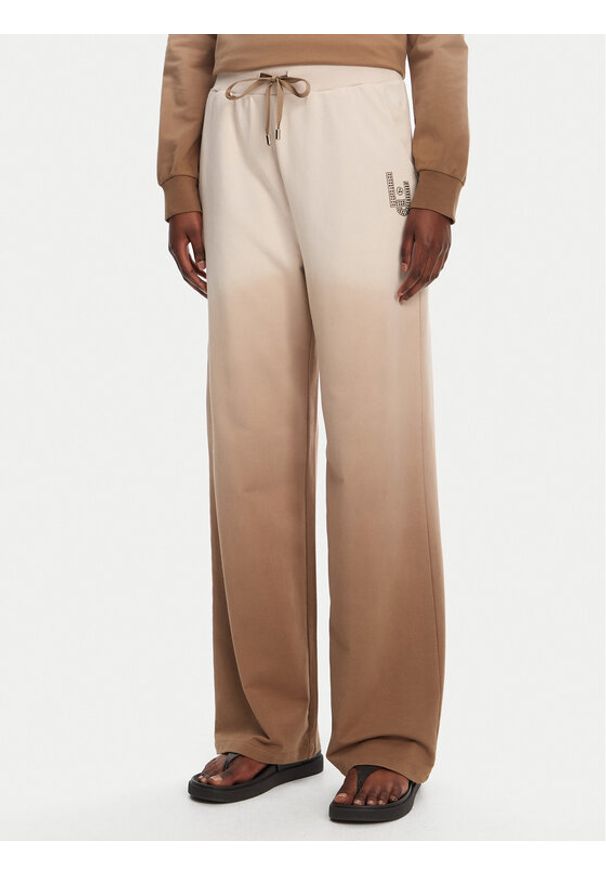 Liu Jo Sport Spodnie dresowe TA5116 FS090 Beżowy Relaxed Fit. Kolor: beżowy. Materiał: bawełna