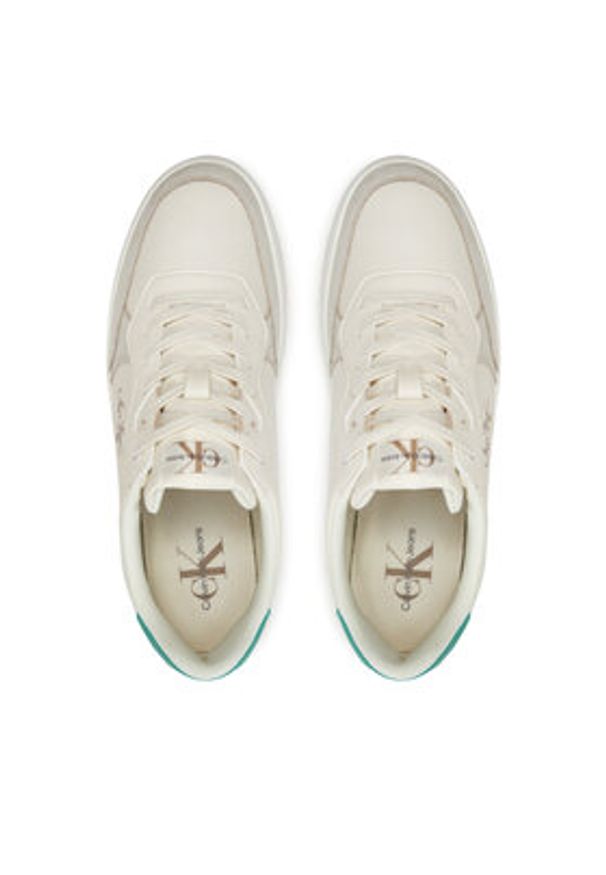 Calvin Klein Jeans Sneakersy Classic Cupsole Low Lth Ml YM0YM00885 Écru. Materiał: skóra