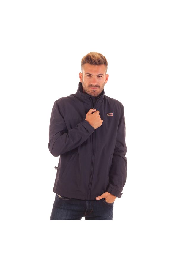 Kurtka turystyczna męska Napapijri Shelter. Kolor: niebieski. Sport: turystyka piesza