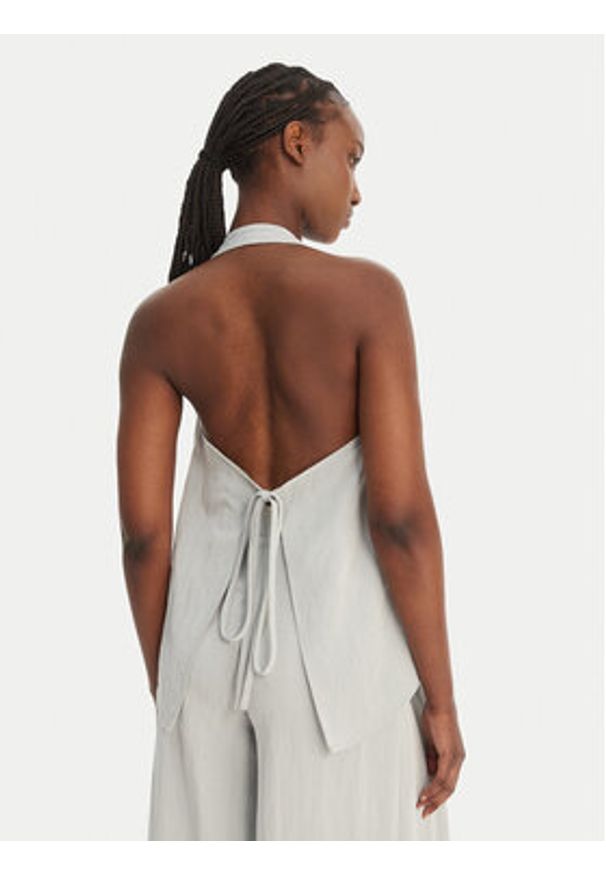 Eleh Bluzka SS260092 Błękitny Relaxed Fit. Kolor: niebieski. Materiał: syntetyk