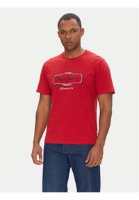 Pepe Jeans T-Shirt Daxton PM509786 Czerwony Regular Fit. Kolor: czerwony. Materiał: bawełna