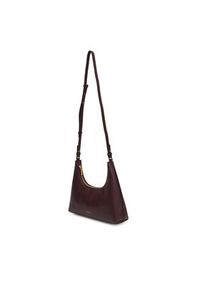 Calvin Klein Torebka Foil Logo Conv Shoulder Bag LV04F3272G Bordowy. Kolor: czerwony. Materiał: skórzane